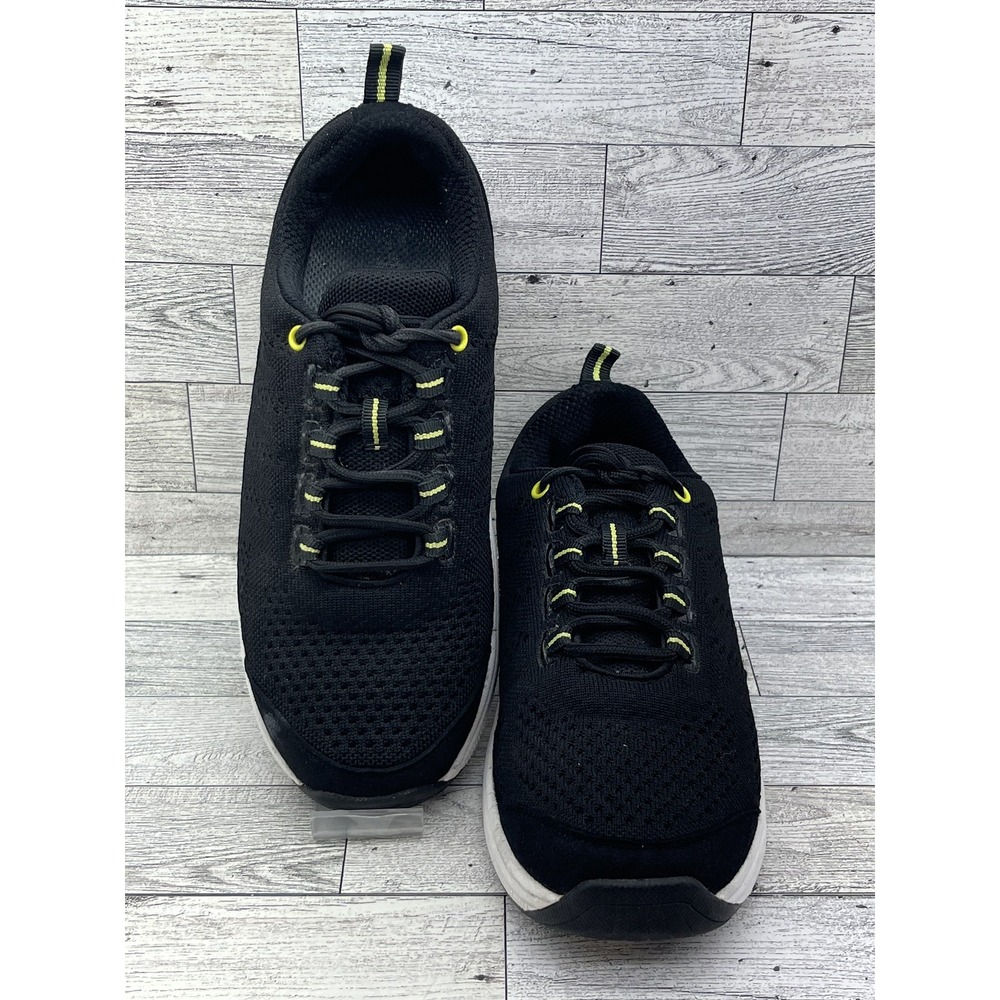 Black Athletic Walking Shoes Womens Size 7.5 Wide Bio Fit Mesh Lace Up‎ Comfort
